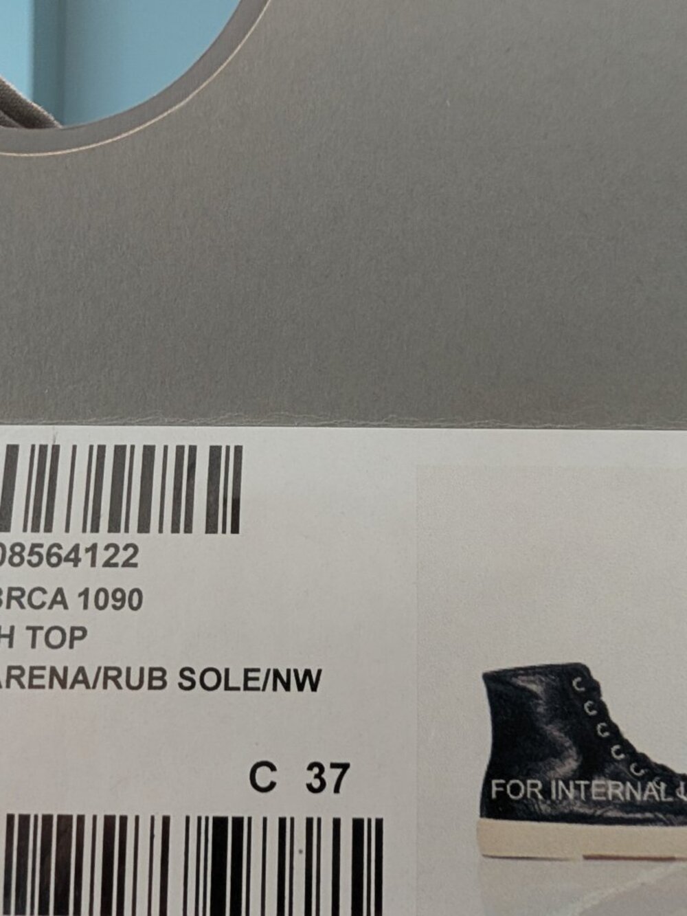 Balenciaga Paris High Top Sneakers Black Leather Size 37 - Picture 7 of 7